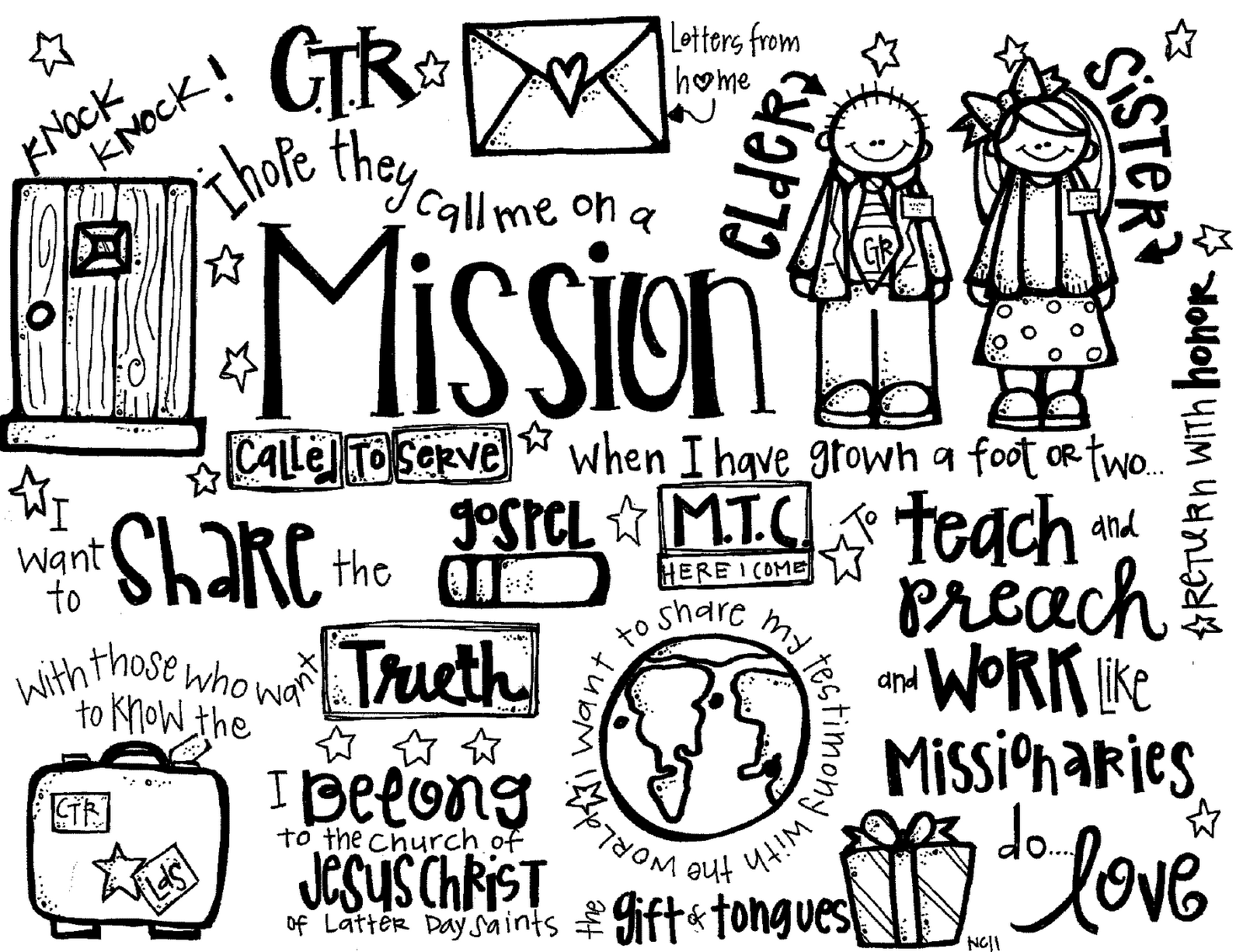 Melonheadz Lds Illustrating  Missionaries Handout