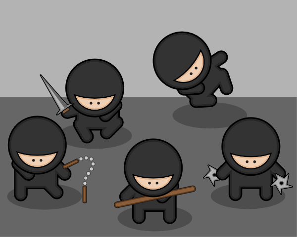 Ninjas Clip Art At Clker Com   Vector Clip Art Online Royalty Free
