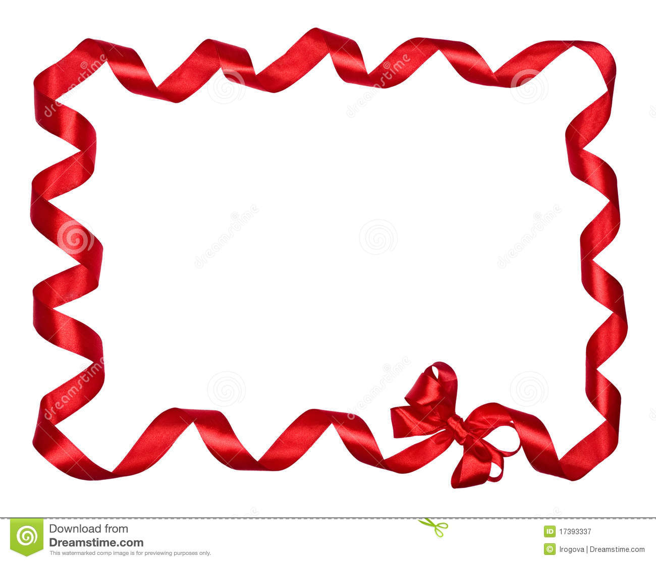 Red Ribbon Border Clip Art