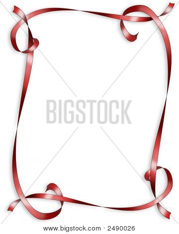 Red Ribbon Frame Stock Photo   Stock Images   Bigstock