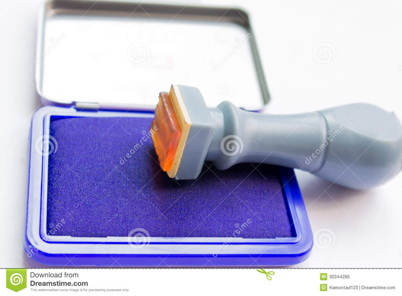 Rubber Stamp With Stamp Pad Royalty Free Stock Photo   Image  30344285