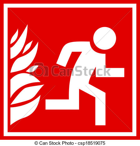 Sign   Fire Evacuation Vector Sign Csp18519075   Search Clipart