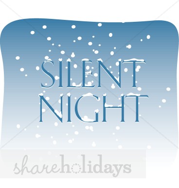 Snowy Silent Night Clipart   Christmas Song Clipart