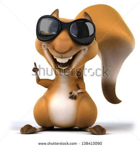 Squirrel With Beer Cartoon Fun Squirrel   Stock Photo
