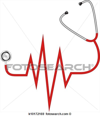 Stethoscope   Electrocardiogram   Fotosearch   Search Vector Clipart