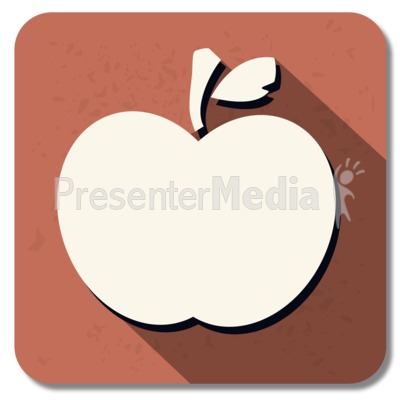 Teacher Apple Square Icon   Signs And Symbols   Great Clipart For