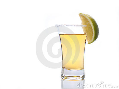 Tequila Shot With Salt And Lime