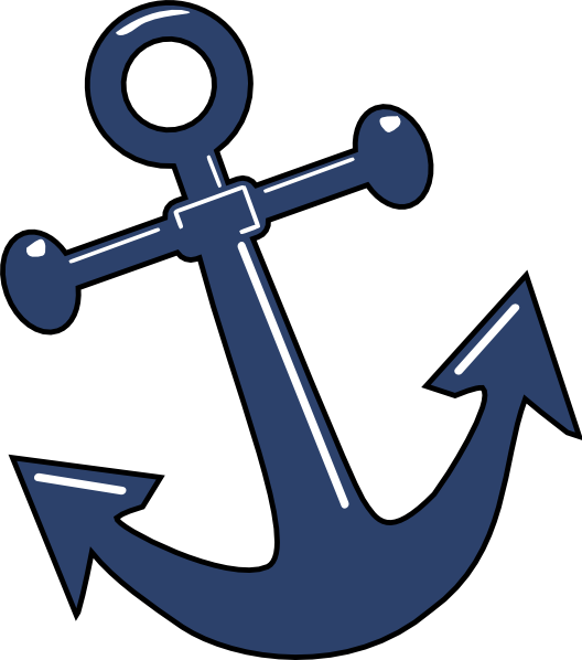 Tilted Anchor Clip Art At Clker Com   Vector Clip Art Online Royalty