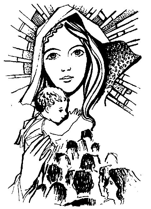 Two Hearts Design   Blessed Virgin Mary Clipart