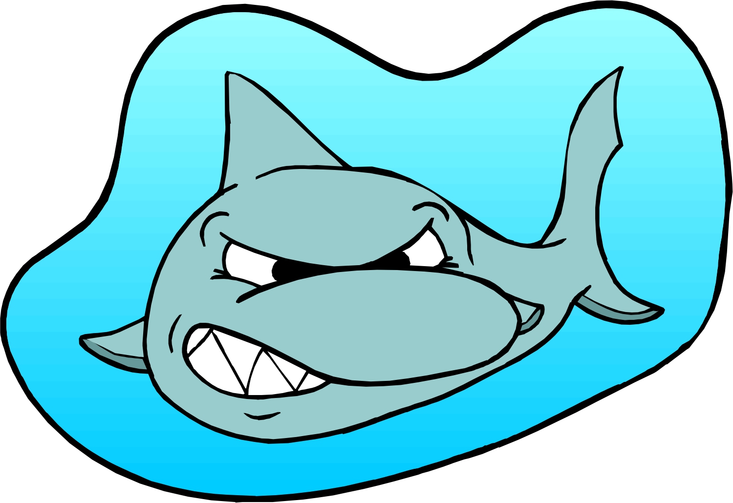 Cartoon Great White Shark   Clipart Best
