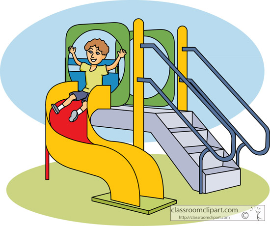 Children   Spiral Playground Slide 08   Classroom Clipart