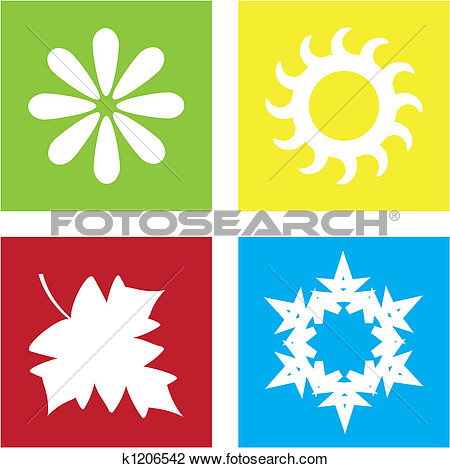 Clip Art   Four Seasons  Fotosearch   Search Clipart Illustration