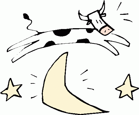 Cow Jumping Over Moon Clipart   Cow Jumping Over Moon Clip Art