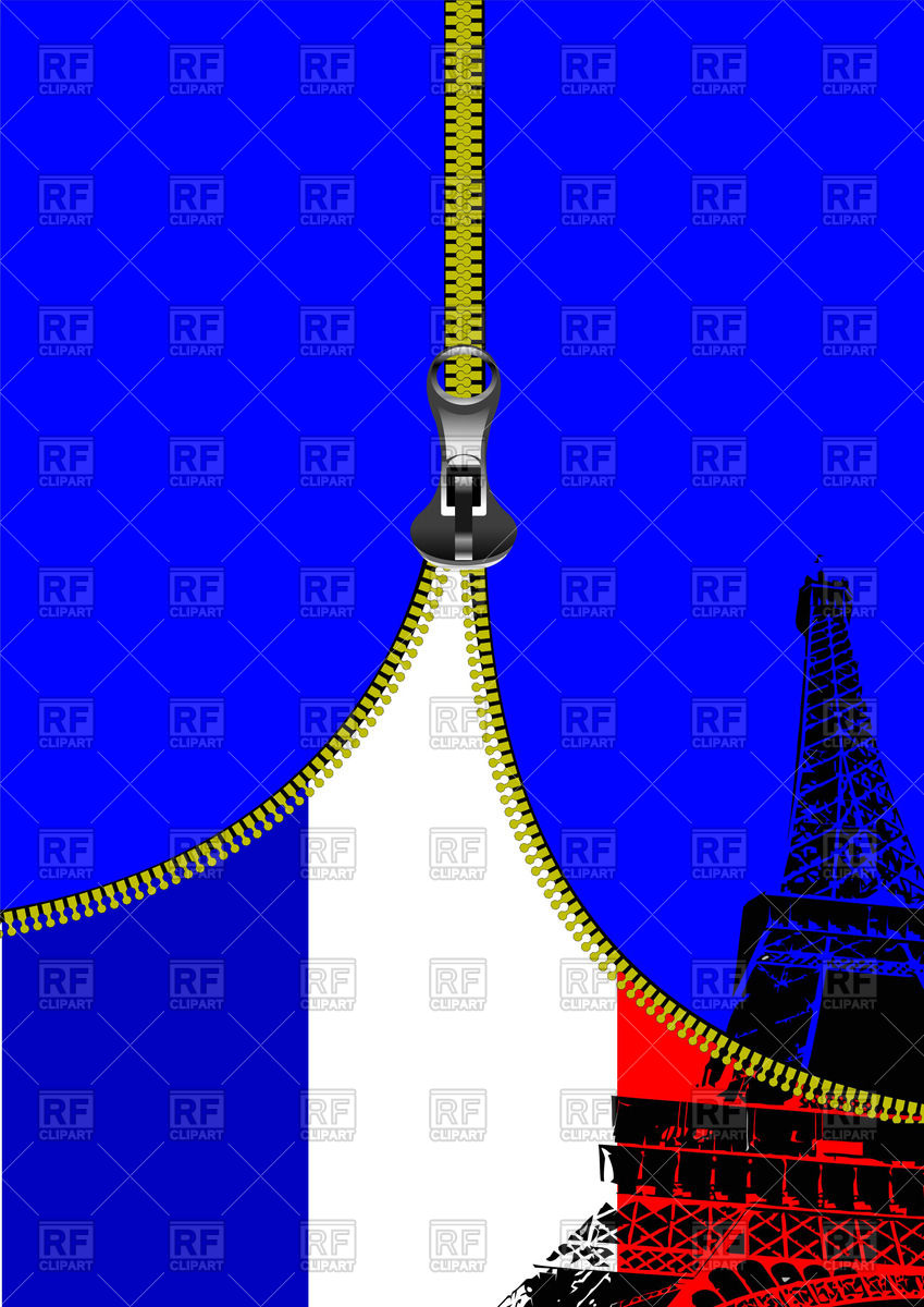 Eiffel Tower In Paris And Zipper   Concept Open France 52013    