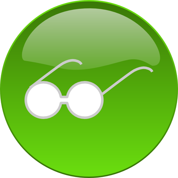 Eye Glasses Button Clip Art  Png And Svg