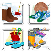 Four Seasons   Clipart Graphic