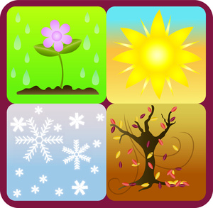 Four Seasons Clipart Image   Symbols Of The Four Seasons Winter