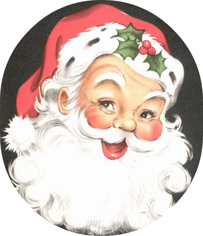 Free Vintage Santa Clipart Jolly With Holly
