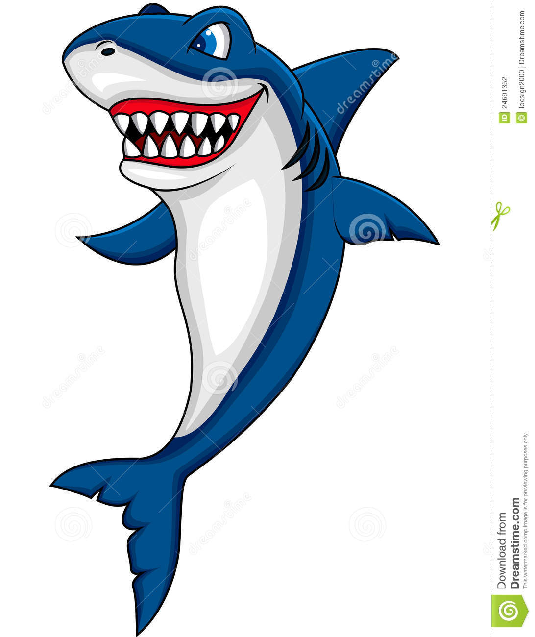 Friendly Shark Clipart Happy Shark Cartoon 24691352 Jpg