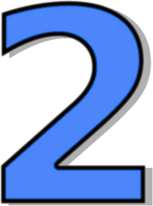 Number 2 Blue    Signs Symbol Alphabets Numbers Outlined Numbers Blue    