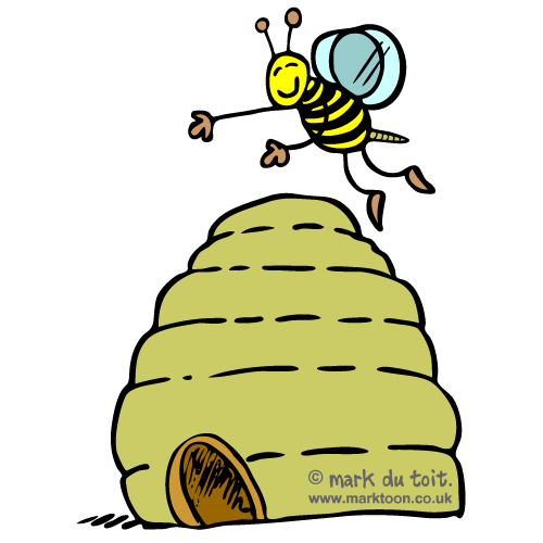 Over Clipart Hive Clip Art Bee Hovering Over A Beehive Clipart Gif