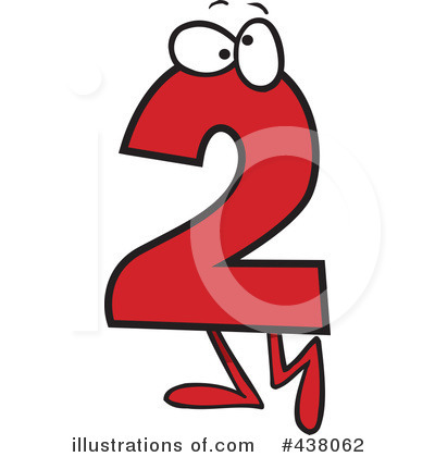Royalty Free  Rf  Number Two Clipart Illustration By Ron Leishman