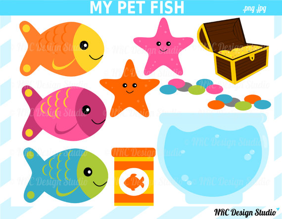Sale   Cute Fish Clip Art   Pet Fish Clip Art   Fish Clipart