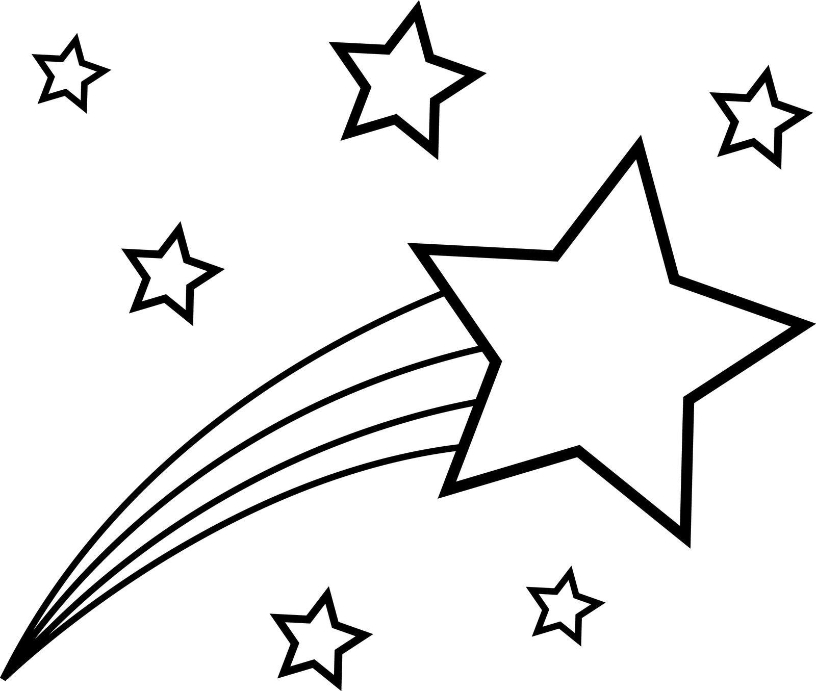 Shooting Star Clip Art Outline   Clipart Panda   Free Clipart Images