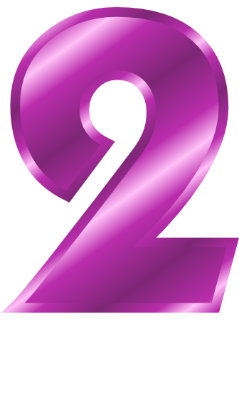 Signs Symbol Alphabets Numbers Purple Metal Purple Metal Number 2