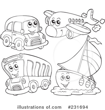 Transportation Clipart  231694 By Visekart   Royalty Free  Rf  Stock