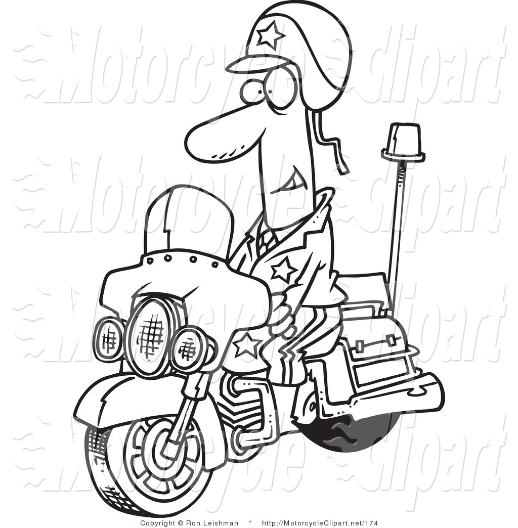 Transportation Clipart Of A Cartoon Black And White Outline By Ron