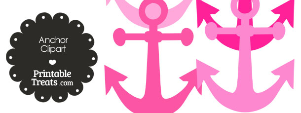 Anchor Clipart In Shades Of Pink