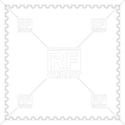Blank White Postage Stamp Template Download Royalty Free Vector