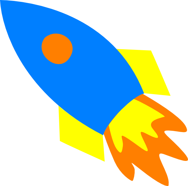 Blue Rocket Ship Clip Art At Clker Com   Vector Clip Art Online