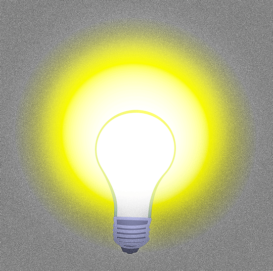 Bright Idea Light Bulb   Free Clip Art