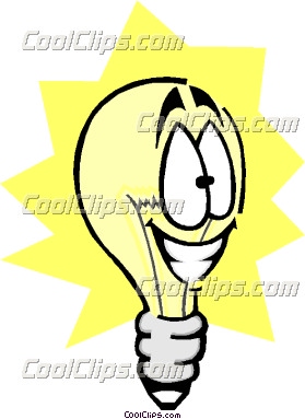 Bright Idea Light Bulb Vector Clip Art