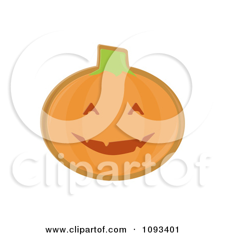 Clipart Halloween Pumpkin Cookie 3   Royalty Free Vector Illustration