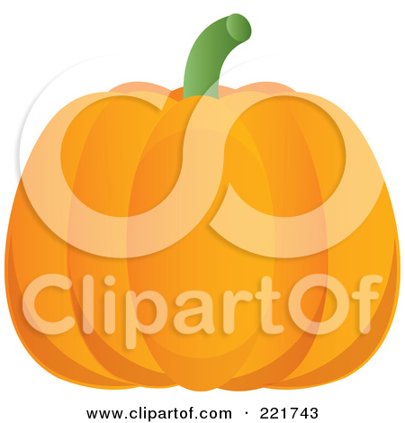 Clipart Illustration Of A 3d Round Orange Halloween Pumpkin By Pams