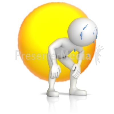 Exhausted Figure In The Sun   Presentation Clipart   Great Clipart