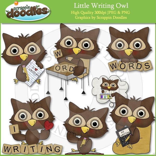 Little Writing Owl Clip Art Download   My Art   Pinterest