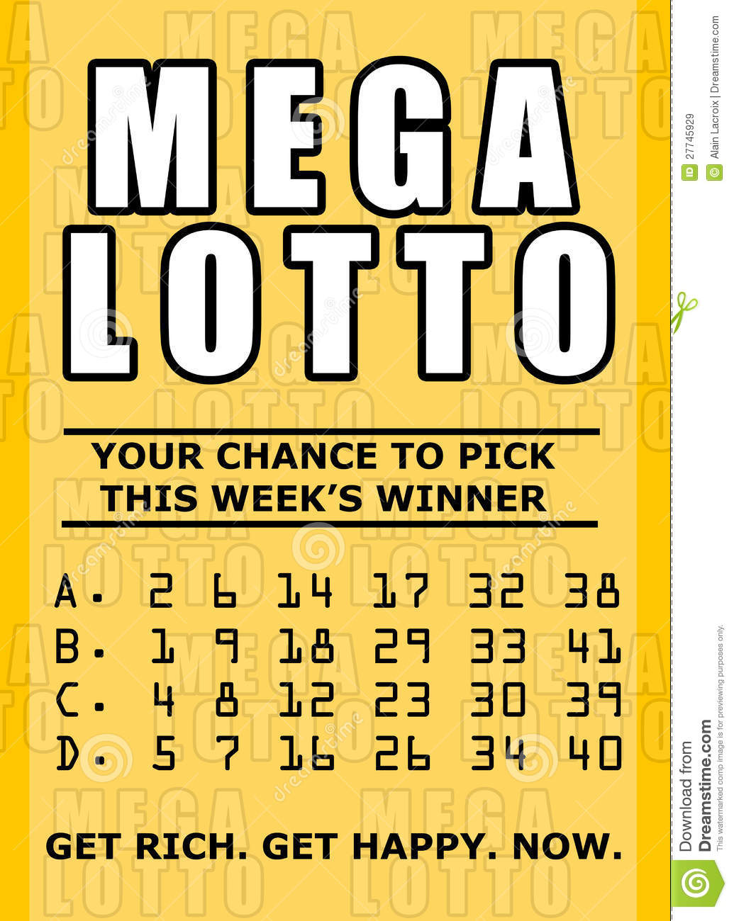 Lottery Ticket Lotto Clipart   Free Clip Art Images