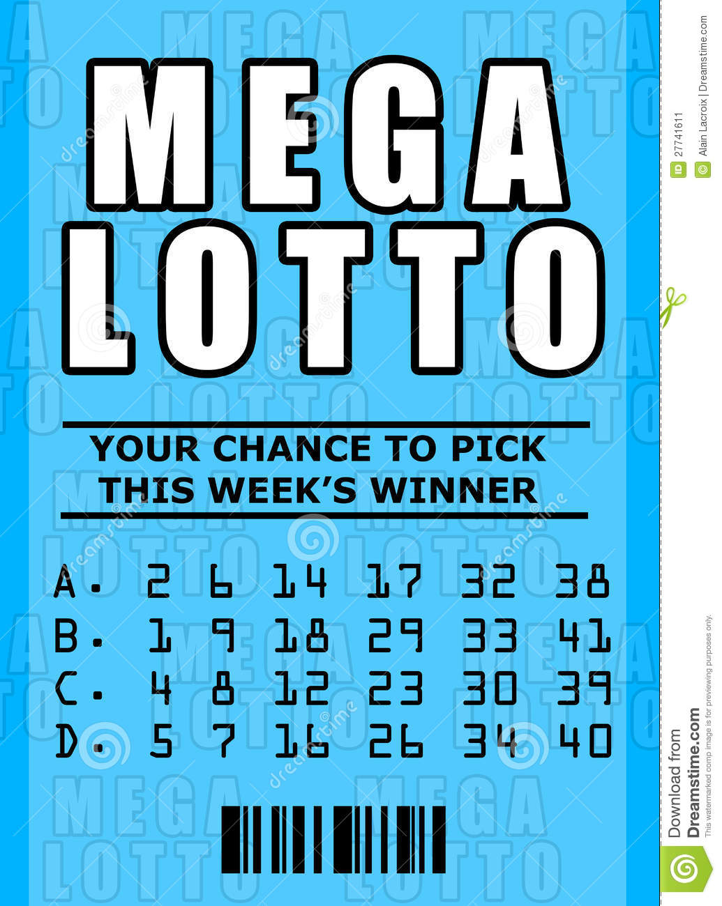 Lottery Ticket Stock Image   Image  27741611