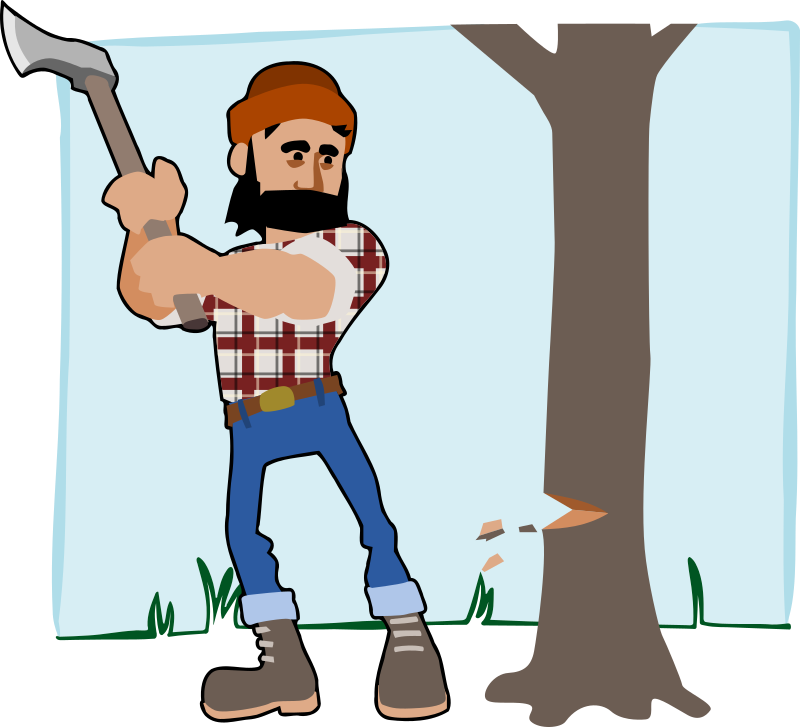 Lumberjack By Tzunghaor   A Lumberjack Cutting A Tree