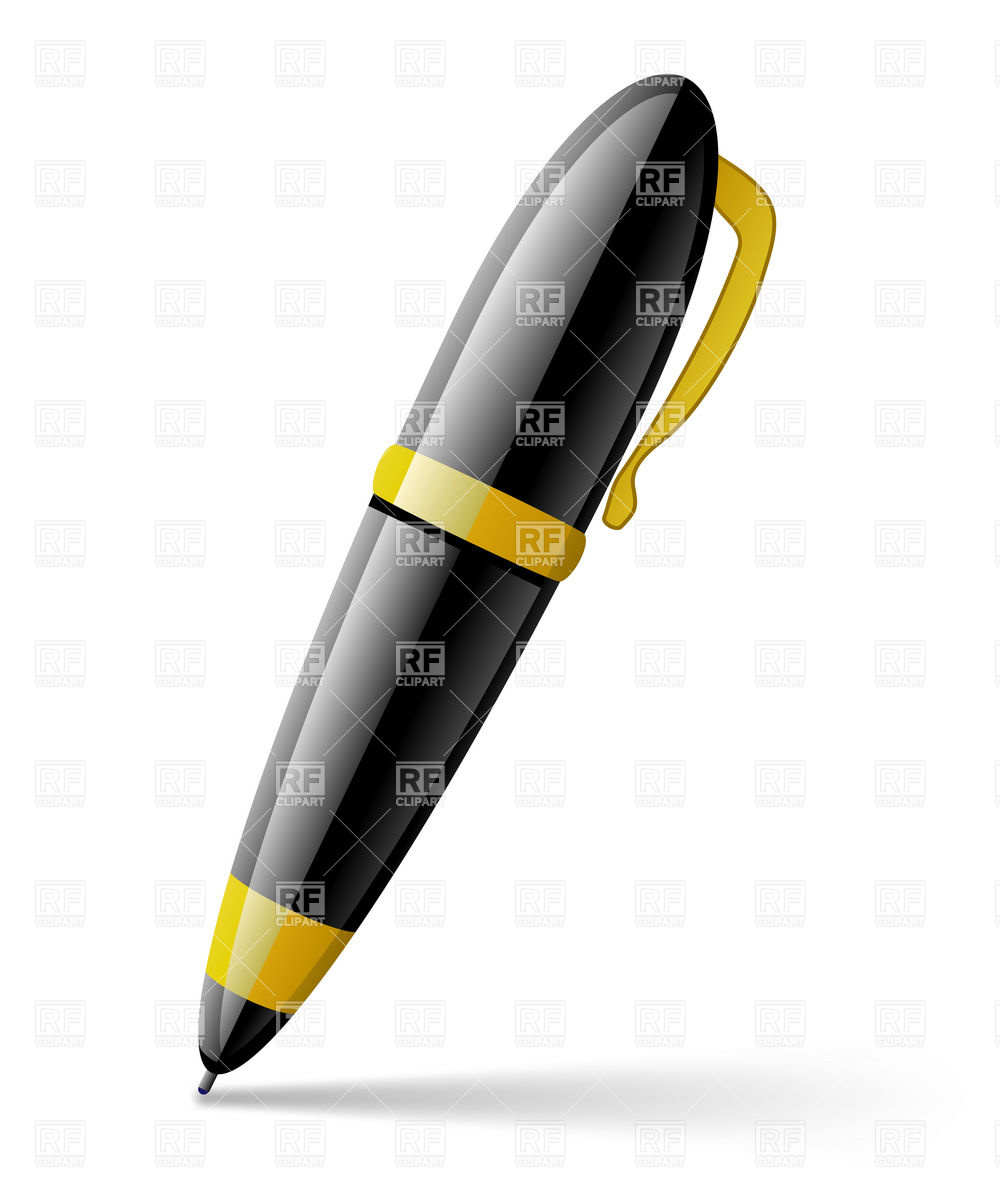 Objects   Black Pen Icon Download Royalty Free Vector Clipart