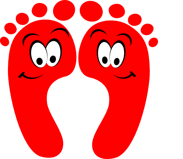 Red Happy Feet Clip Art At Clker Com   Vector Clip Art Online Royalty
