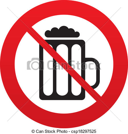 Sign Icon No Alcohol Drink Symbol Red    Csp18297525   Search Clipart    