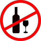 Sign Stop Alcohol Alcohol Misuse Concept No Alcohol Sign Illustration