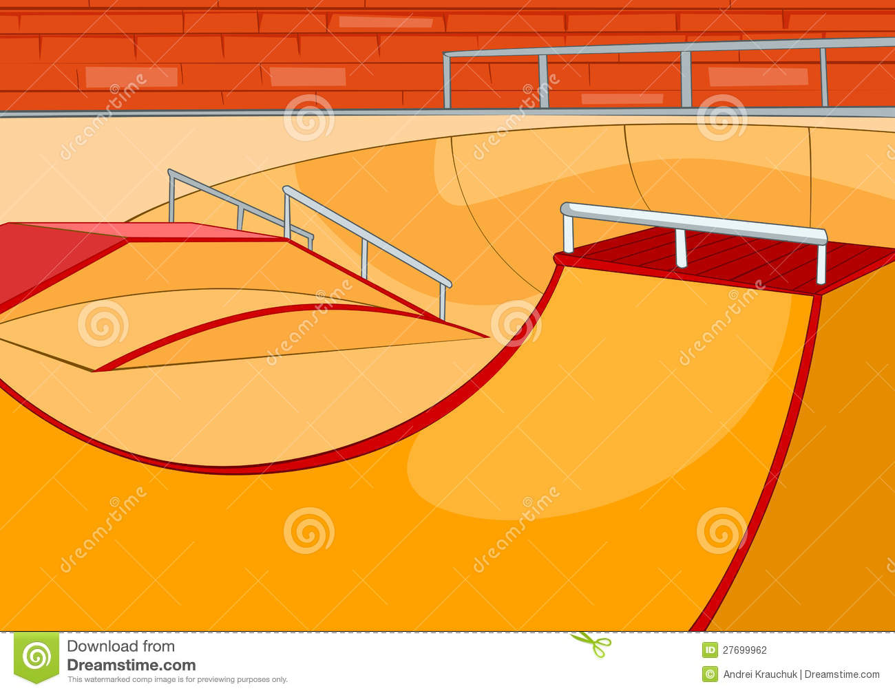 Skate Ramp  Cartoon Background  Vector Illustration Eps 10