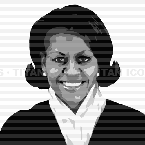 Titan Icons   Michelle Obama Clip Art   Clipart