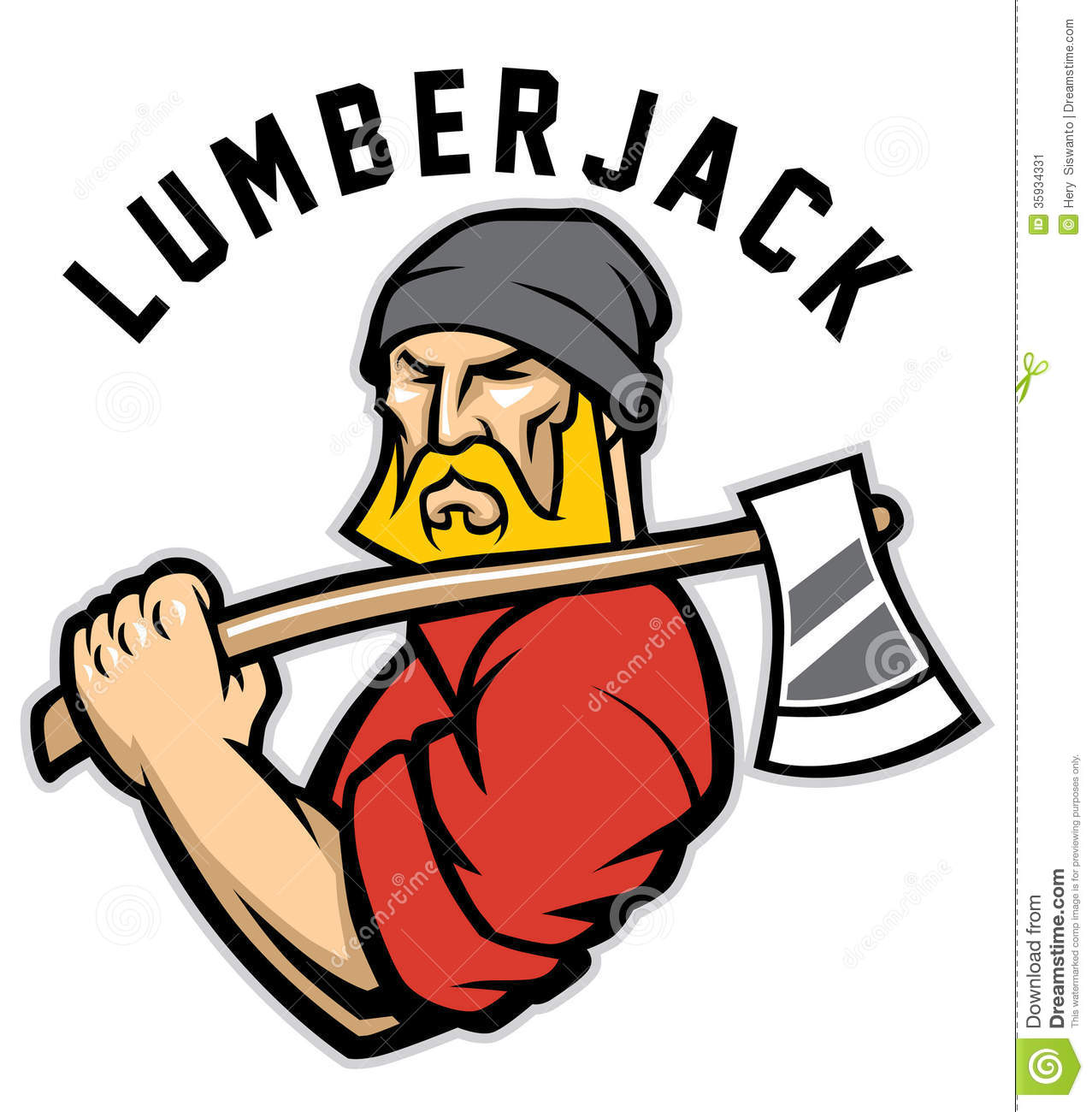 Vector Of Lumberjack Mascot Easy To Edit And Suitable As A Mascot 